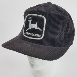 Corduroy John Deere Big Logo Snap Back Trucker Cap